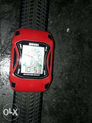 Red And Black Skmei Digital Watch