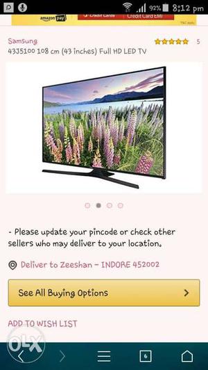 Samsung 43j full hd led tv box pack . Online price