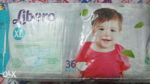 Sealed Pack Libero Baby 36 Diapers - XL Size ( KG)