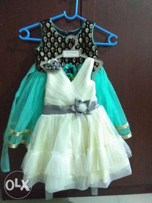 Set of two party wear frocks (1-3years)
