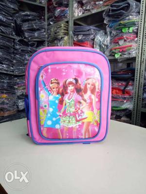 Toddler's Barbie Graphic Pink And Purple Trolley Bag