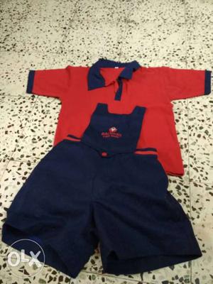 Toddler's Red And Blue Onesie
