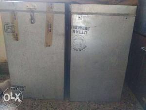 Two Rectangular Stainless Steel Containers