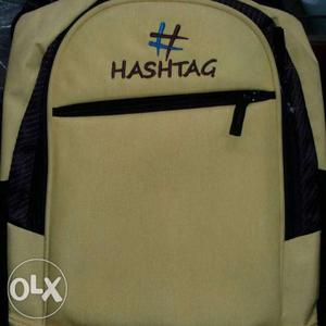 Whit And Black Hashtag Backpack