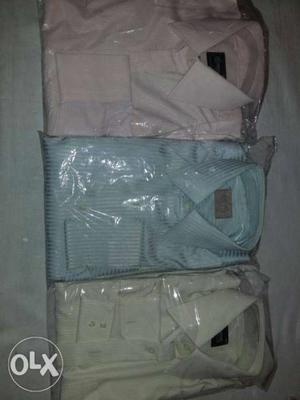 3 brand new shirts. size 40. rs 150 each