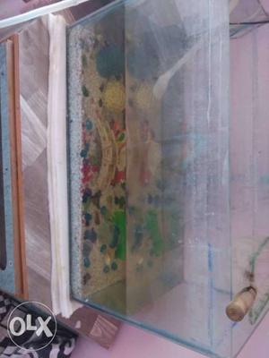 30x12 inches aquarium for sale with its top cover
