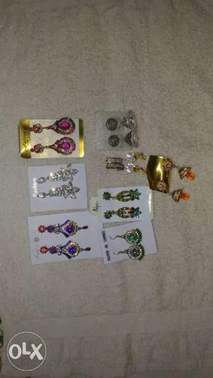 All earings for sale, price should be negotiable