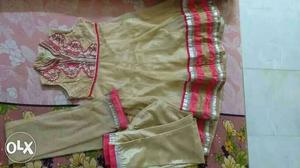 Anarkali suit with heavy work, in excellent