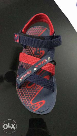 Black And Red Open-toe Hiking Sandal
