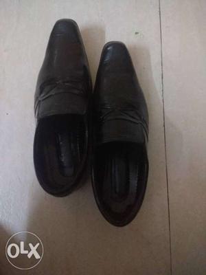 Black leather shoes #size 3