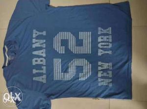 Blue Albany 52 New York-printed Crew-neck T-shirt