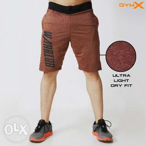 Brown And Black GymX Warrior Shorts