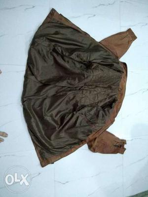 Brown colour unused leather jacket,large size