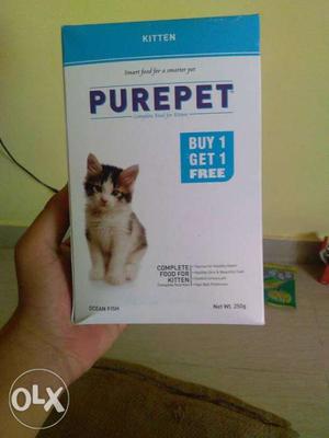 Cat food of pure pet only one packet is for sale
