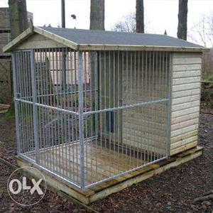 Dog kennel.. 2 door big steel kennel for more plz