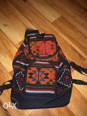 Hand woven backpack from Bhutan, brand new