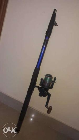 Imported telescopic fishing rod with reel. Made in