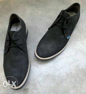 Men shoes pure suede leather blue colour light