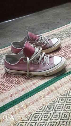 Pair Of Pink Converse All Star Low-top Sneakers