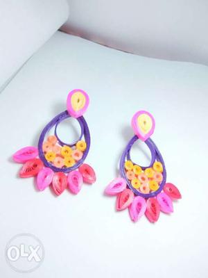 Paper quilling ear rings price is 50