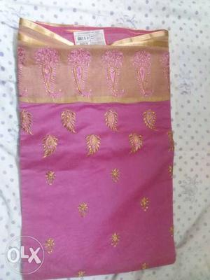 Pink And Beige Dupatta Scarf