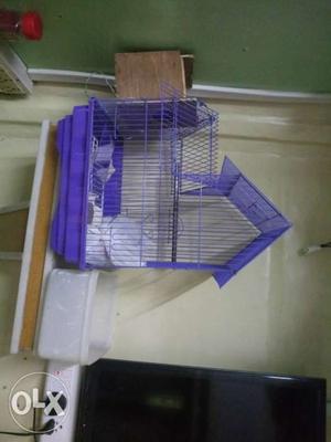 Purple Metal Bird Cage