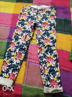 Shopper stop printed floral pant brand new un