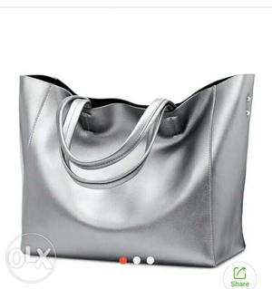Silver hand bag