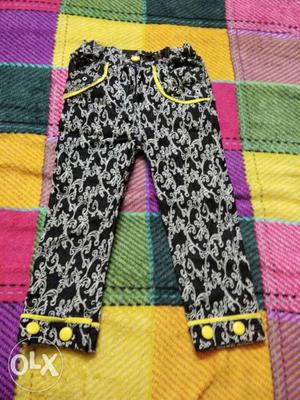 Strech printed pant pefect mix match for yellow