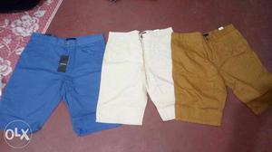 Two White And Blue Shorts