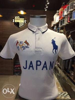 White And Blue Ralph Lauren Japan Polo Shirt
