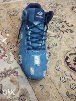 paired Blue Denim Shoe