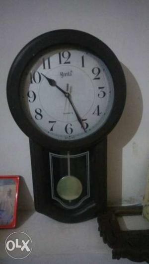 Ajanta fully wooden clock with pendulum just