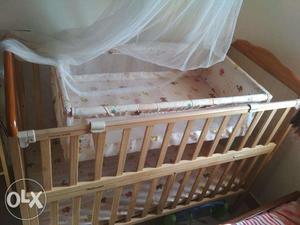 Baby cot/crib for sale with Cradle,Side Stand & mattresses.