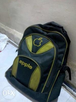 Black And Green Apple Two-way Backpack