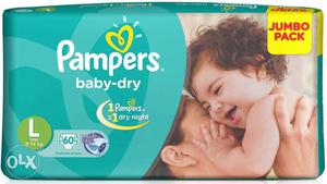 Brand New Pampers Diapers for sale at best price 60 pcs