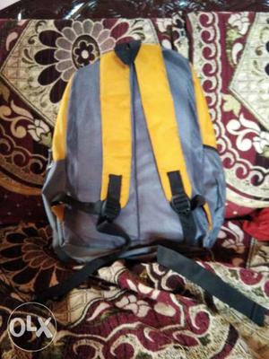 Gray And Yellow school bag for kids