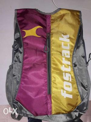 Pink, Yellow, And Gray Fostrack Backpack