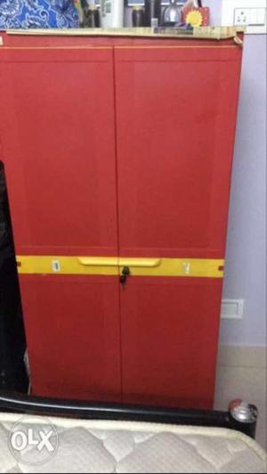 Red Wooden 2-door Cabinet