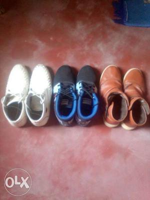 Three Pairs Of very stylish Shoes(contect no_ 