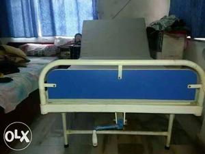 Unused medical bed with mattress. it has