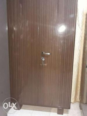 Wooden Brown colour 2-door Steel Cabinet