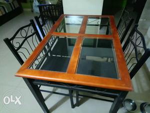 4 seater dining table with 4 chairs for sale at