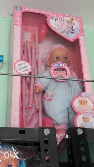 Baby's White And Pink Crib Mobile