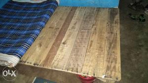 Brown And Blue Wooden Table