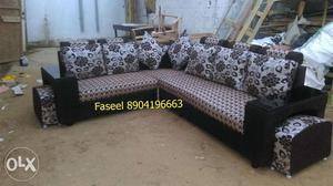 CE1 corner sofa set fabric texture design 500 branded 3 year
