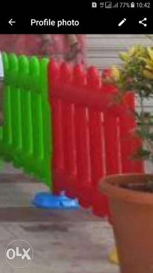 Colourful plastic fence for playgroup size up to