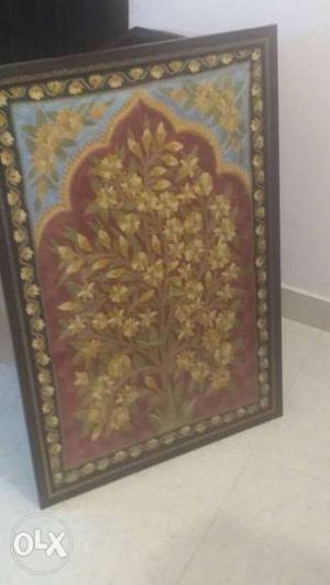 Hand made kashmiri carpet in beautiful frame