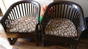 Pair of wooden chairs in good condition