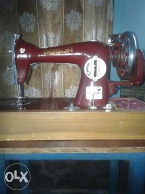 Red Pooja Sewing Machine